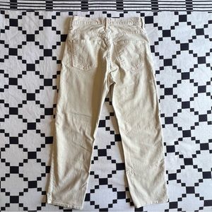 Mother Jeans Ditcher Crop in Chalk Tapioca